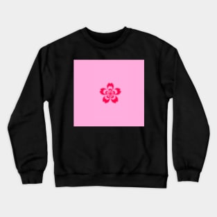 pink hibiscus aura print Crewneck Sweatshirt